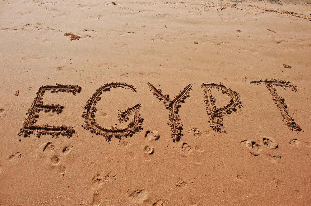 egypt written sand beach